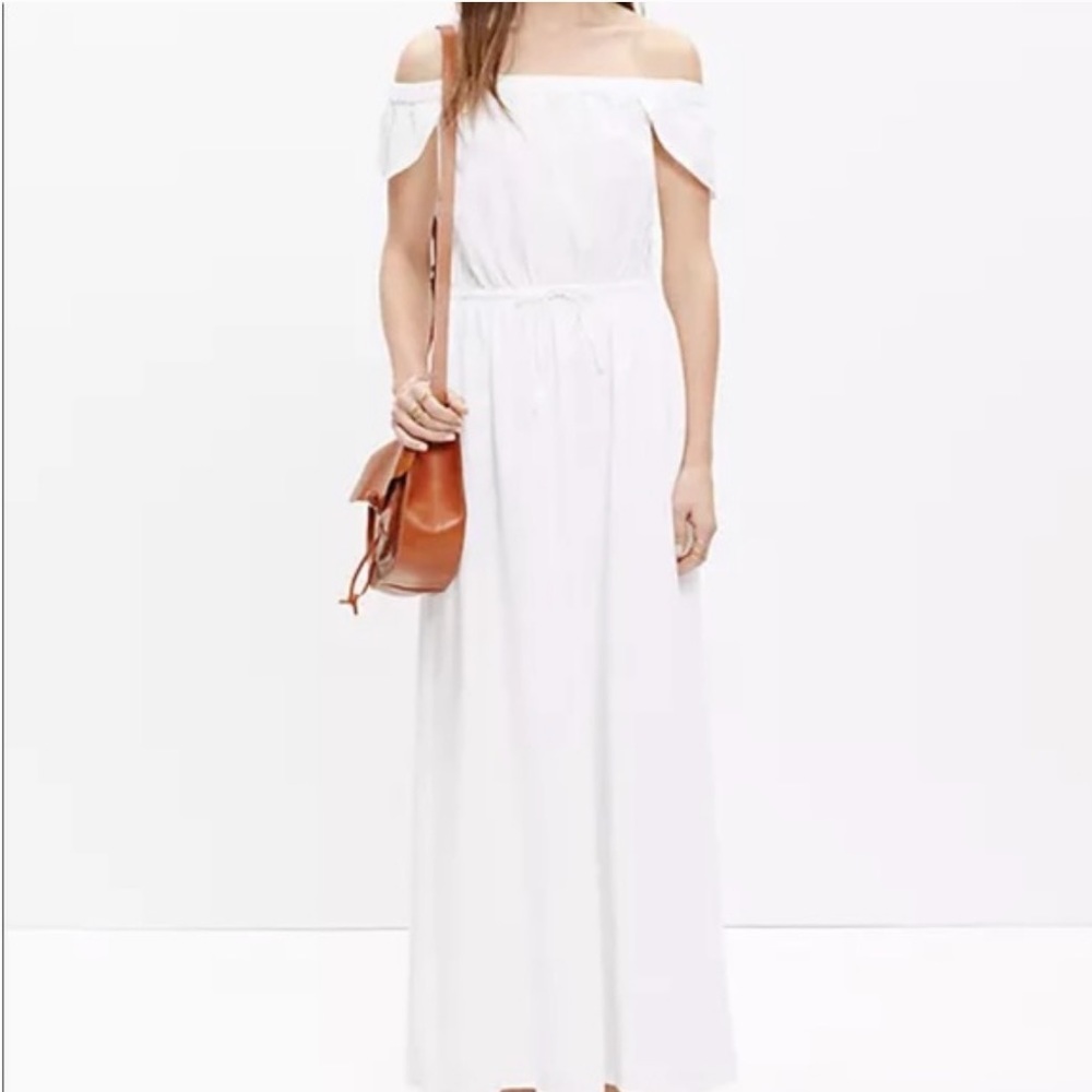 MADEWELL OFF THE SHOULDER MAXI DRESS